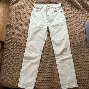 Reformation Cynthia jeans in color bone